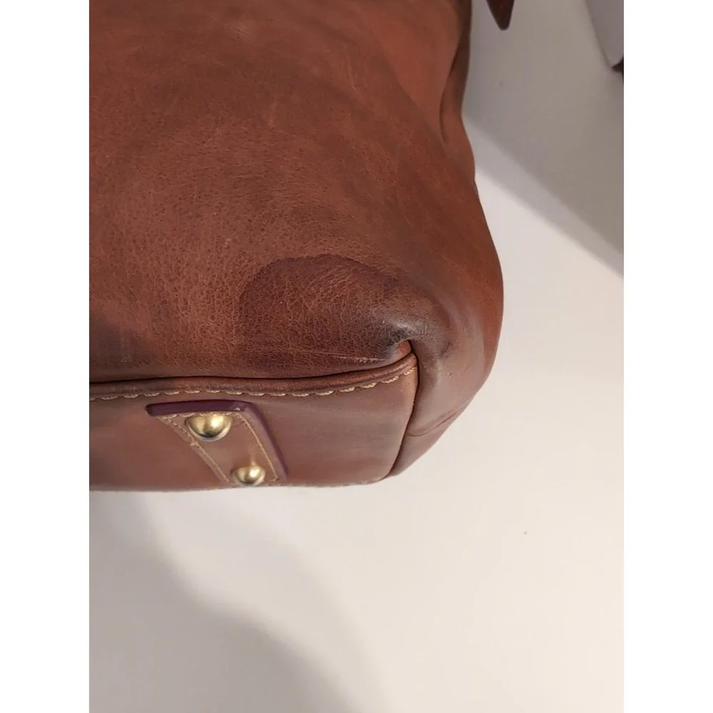 Dooney & Bourke Florentine Leather‎ Dixon Hobo Crossbody Bag BROWN